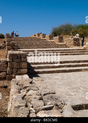 Stufen hinauf auf den archäologischen Park Pafos-Europa Stockfoto