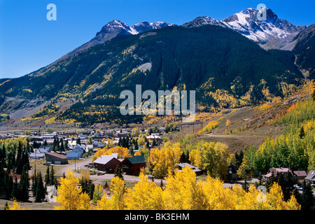 Herbst Farben in Stadt von Silverton, San Juan Mountains, Colorado. Stockfoto