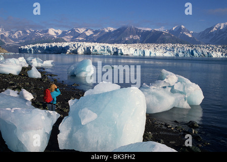 Hubbard Gletscher in Russell Fiord östlich der Stadt von Yakutat, Alaska. Stockfoto