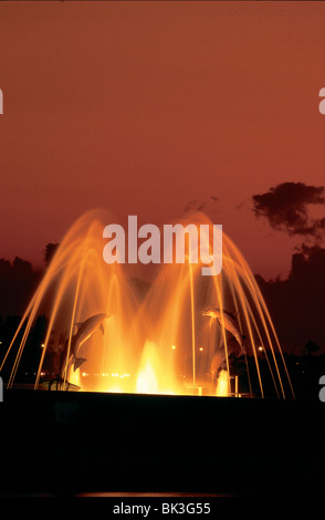 Delphinbrunnen im Bayfront Park, Sarasota, Florida Stockfoto