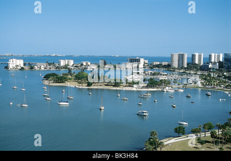 Sarasota Bayshore Park und Hafen, Florida Stockfoto