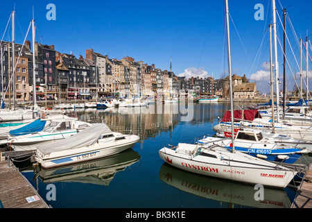 Hafen von Honfleur, Calvados, Normandie, Frankreich, Europa Stockfoto