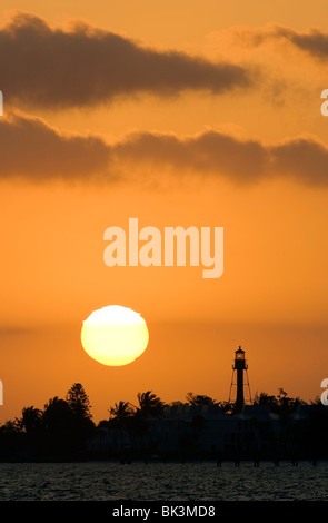 Sanibel Island Lighthouse bei Sonnenaufgang - Sanibel Island, Florida USA Stockfoto