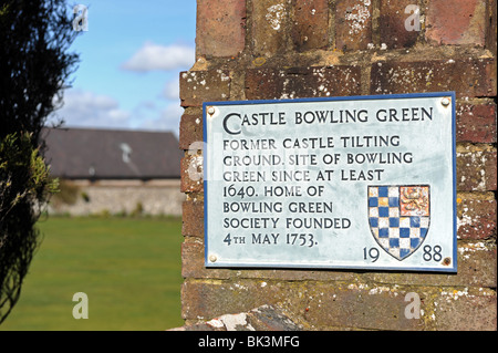 Das Bowling Green bei Lewes Castle, East Sussex, UK Stockfoto