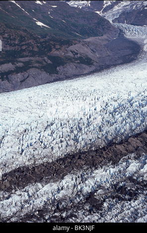 Gletscher und Eis-Feld in Alaska Stockfoto