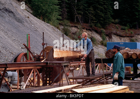 Sägewerk in Cooper Landing, Alaska Stockfoto