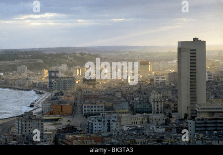 Blick auf die Stadt von Havana, Kuba von Hotel Havanna Libre, Blick nach Norden in Richtung Alt-Havanna Stockfoto