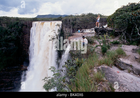 Chinak Meru fällt (aka Aponwao Wasserfall) in Canaima-Nationalpark, Venezuela Stockfoto