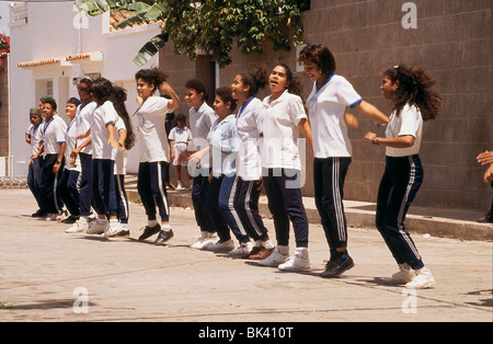 High School Alter Kinder trainieren in Ciudad Bolivar, Venezuela Stockfoto