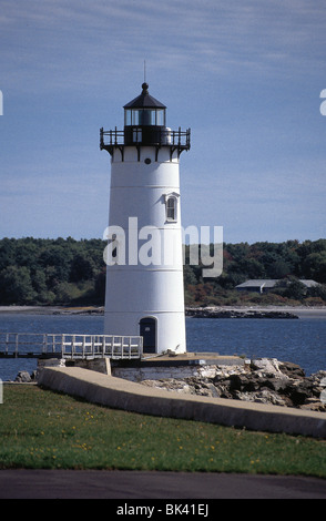 Portsmouth Hafen Leuchtturm in New Castle, New Hampshire, USA Stockfoto