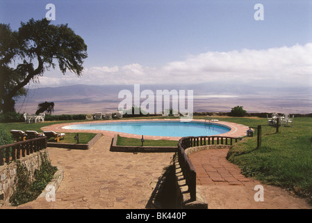 Schwimmbad in der Ngorongoro Sopa Lodge, Tansania Stockfoto