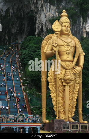 Lord Murugan Statue am Batu Caves Stockfoto