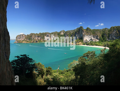 Panorama von der Westseite der Halbinsel Railey von Thaiwand Wall, Krabi, Thailand Stockfoto