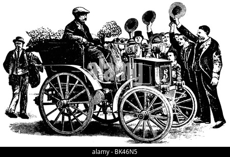 Panhard und Levassor Wagen, zweiter Preis Rennen Paris-Bordeaux, 1895 Stockfoto