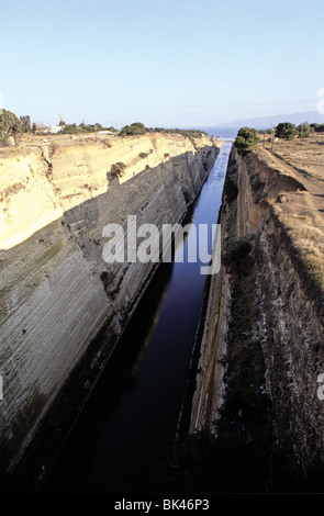 Ship Canal in Korinth, Griechenland Stockfoto