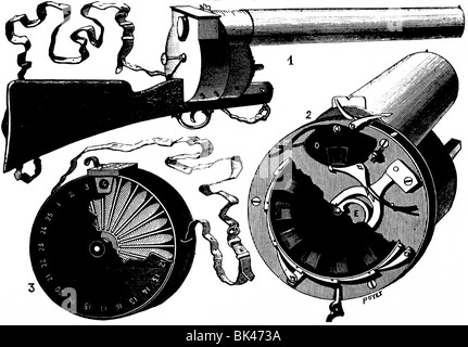 Mechanismus der das fotografische Gewehr, 1882 Stockfoto