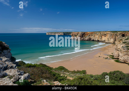 Portugal, Algarve, Praia do Beliche Strand, Sagres Stockfoto