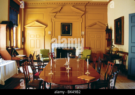 Das Innere der historischen Governor's Council Chamber der Independence Hall in Philadelphia, Pennsylvania Stockfoto