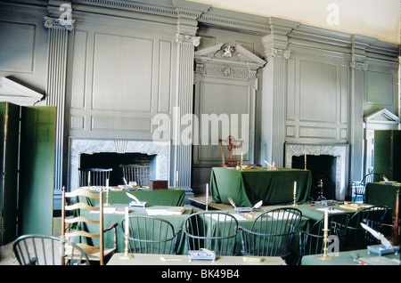 Nationale historische Stätte der Independence Hall mit dem kolonialen Versammlungsraum in Philadelphia, Pennsylvania Stockfoto