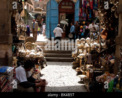 Marktstand in Khan el-Khalili, Kairo, Ägypten Stockfoto