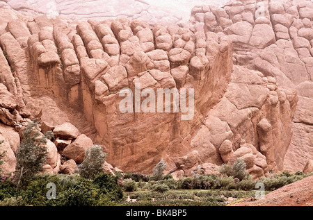 Felsformationen in das Dades-tal im Atlasgebirge, Marokko Stockfoto