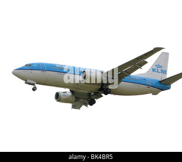 Royal Dutch Airlines Boeing 737-Passagierflugzeug landing, Großbritannien, 2010 Stockfoto
