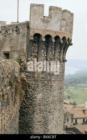 15. Jahrhundert Orsini Schloss Odescalchi in Bracciano, Italien Stockfoto