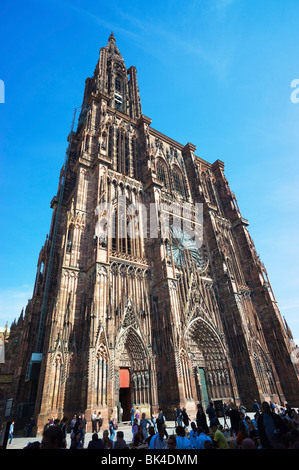 Gotische Kathedrale Notre-Dame, 14. Jahrhundert, Straßburg, Elsass, Frankreich Stockfoto