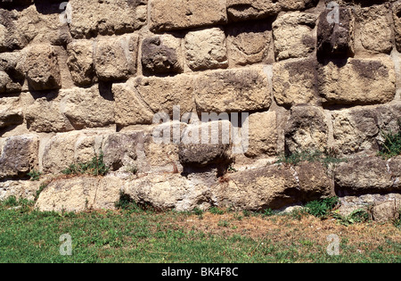 Eine erhaltene Abschnitt der Servianischen Mauer (4. Jahrhundert BCE defensive Barriere) in Rom, Italien Stockfoto