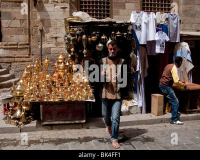 Marktstand in Khan el-Khalili, Kairo, Ägypten Stockfoto