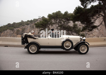 Oldtimer-Rennen in Sitges Stockfoto