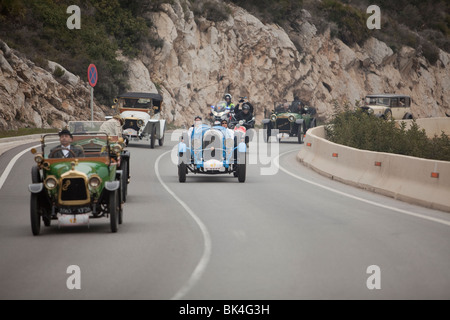 Oldtimer-Rennen in Sitges Stockfoto