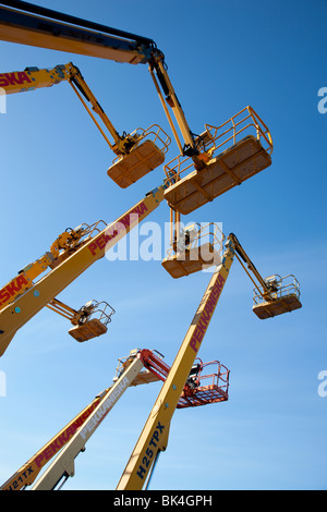 Boom Lifts / man Lifts, Finnland Stockfoto