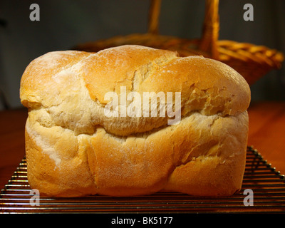 Laib Brot auf einem Kuchengitter Stockfoto