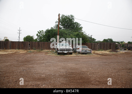 Heruntergekommen Sie, Autos, Alpine, Texas, USA Stockfoto