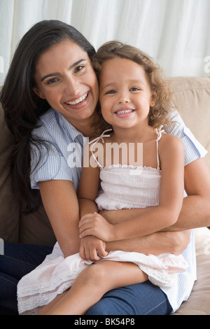 Porträt von Mutter und Tochter Stockfoto