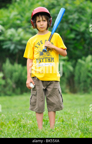 Jungen spielen Baseball Stockfoto