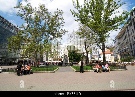 Vörösmarty Platz Budapest Ungarn Europa Stockfoto