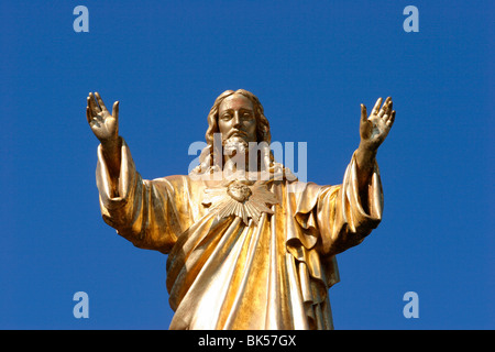 Statue von Jesus Christus. Basilika von Fatima, Fatima, Estremadura, Portugal, Europa Stockfoto