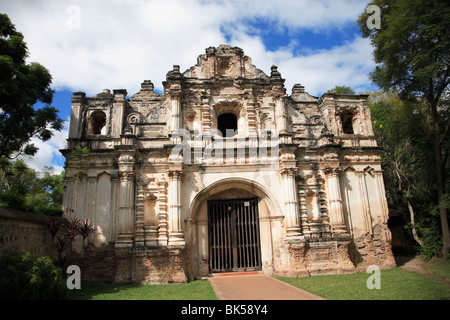 San Jose el Viejo, Kapelle Fassade, koloniale Ruinen, UNESCO-Weltkulturerbe, Antigua, Guatemala, Mittelamerika Stockfoto