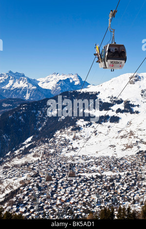 Verbier, Wallis, Quatre Vallées Region, Berner Alpen, Schweiz, Europa Stockfoto