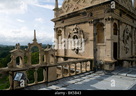 Auf dem Dach des Wollaton Hall, Nottingham, England, UK Stockfoto