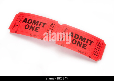 roten Film-Event-tickets Stockfoto