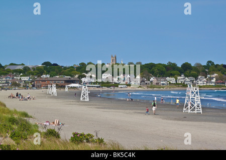 Easton Strand, bekannt als First Beach, Newport, Rhode Island, USA Stockfoto
