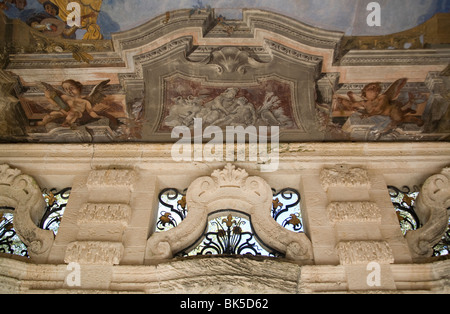 Der dekorative Decke des Casinos auf den Hügel Villa Vizcaya, Miami Florida USA Stockfoto