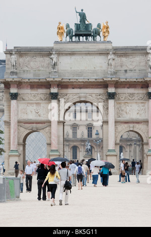 Arc de Triomphe du Carrousel Paris Frankreich Stockfoto