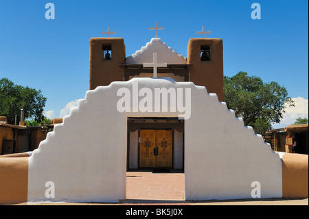 Kapelle San Geronimo oder Hieronymus von Taos Pueblo, New Mexico Stockfoto