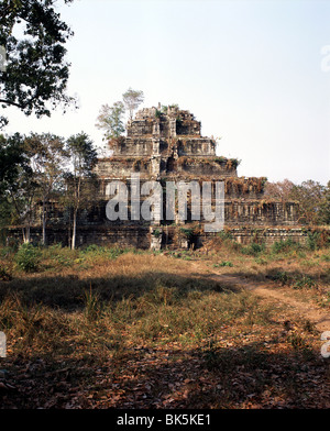 Prang Prasathom, aus dem 10. Jahrhundert, Koh Ker, Kambodscha, Indochina, Südostasien, Asien Stockfoto