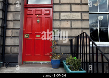 Das Haus der Stevenson von 1857-1880, Edinburgh, Schottland. Stockfoto