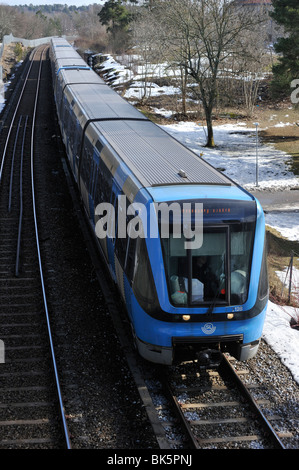 U-Bahn in Stockholm. Stockfoto